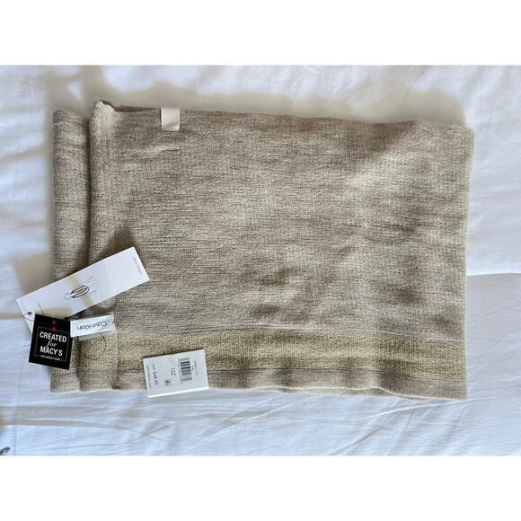 Calvin Klein Women’s Infinity Scarf in Tan Beige and Metallic Gold One Size NWT - Picture 3 of 8